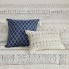 5 Piece Printed Seersucker Comforter Set with Throw Pillows, Full/Queen size