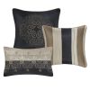 7 Piece Jacquard Comforter Set with Throw Pillows, King size