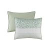 4 Piece Seersucker Quilt Set with Throw Pillow, Full/Queen