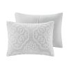 3 Piece Tufted Woven Medallion Comforter Set, Full/Queen