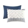 3 Piece Cotton Comforter Set with Chenille Tufting, King/Cal. King