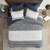 3 Piece Cotton Comforter Set with Chenille Tufting, King/Cal. King