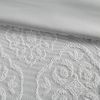 3 Piece Tufted Woven Medallion Comforter Set, Full/Queen