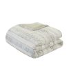 5 Piece Printed Seersucker Comforter Set with Throw Pillows, Full/Queen size