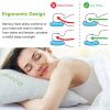 Bamboo Memory Foam Pillow Hypoallergenic Bed Pillow for Head Neck Rest Sleeping Pillow with Washable Cover [Queen Size]