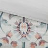 4 Piece Floral Comforter Set with Throw Pillow, Full/Queen